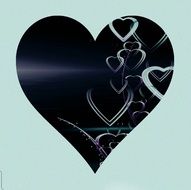 heart love abstract greeting card