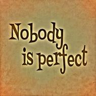 nobody is perfect saying