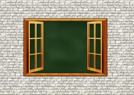 wall stone bricked window insight