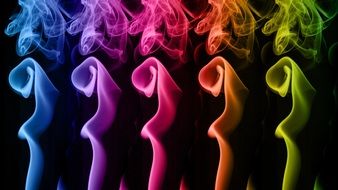 wallpaper with colorful smoke