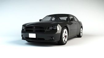 3d black car model