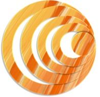 marble circles orange decoration