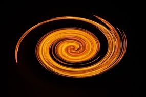 black background with yellow swirl