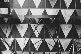 stool chair triangular pattern