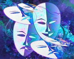 abstract mask artwork digital art