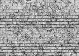 black and white image of a brick wall