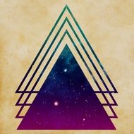 background with mysterious triangles