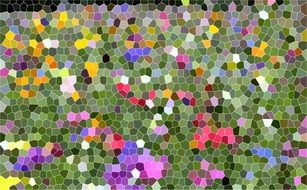 green ornamental mosaic