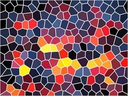 colored mosaic round shape