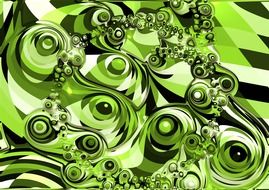 green abstract image of chaos