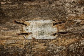 rust old nails wood texture