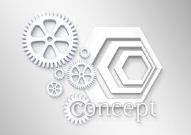 creative logo with gears