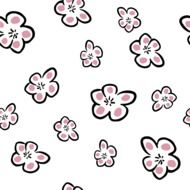 plum seamless pattern flower