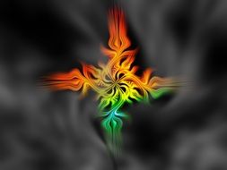 smoke rainbow abstract fractal