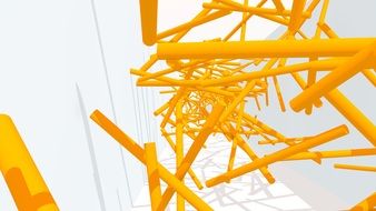 Yellow graphic tubes