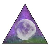 triangle with space objects