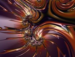 fractal splash liquid abstract