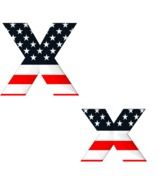 X letter with USA flag pattern