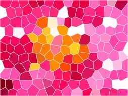 white yellow pink mosaic tiles