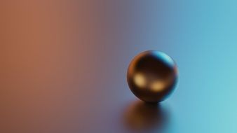 wallpaper with metal ball on surface