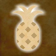 pineapple on a brown background