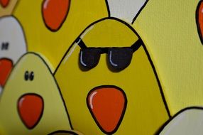 funny chicken in sunglasses