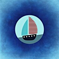 ship background lake boot
