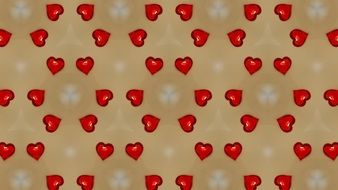 background of red hearts for valentine's day
