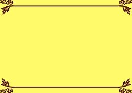 yellow background trim card