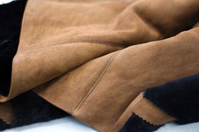 leather clothing background closeup