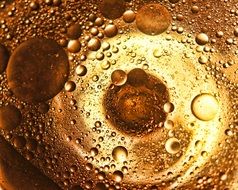 olive oil bubbles gold food