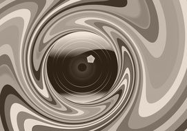 gray-brown waves and lines in motion