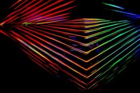 neon light at darkness, colorful lines