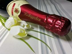 champagne flowers heart romance valentine&#039;s day