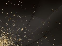 design abstract wave shiny gold