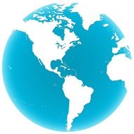 blue and white globe