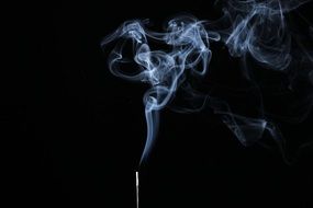 smoke illuminated background black