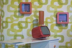 living room cult 70s wallpaper