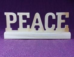 hope peace decoration wood