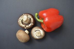 mushrooms paprika food vegetables