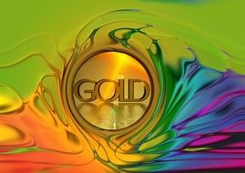 abstract pattern lines gold wave