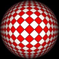 ball diamonds diamond red white