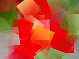 background with graphic green red squares