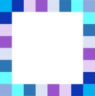 frame border bright blue purple