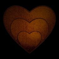 greeting card with vintage hearts