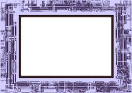 modern abstract blue frame border