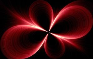 christmas modern fractals star red