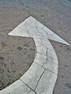 arrow road white street asphalt