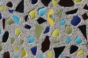 mosaic texture blue yellow