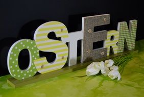 easter decoration font tulips